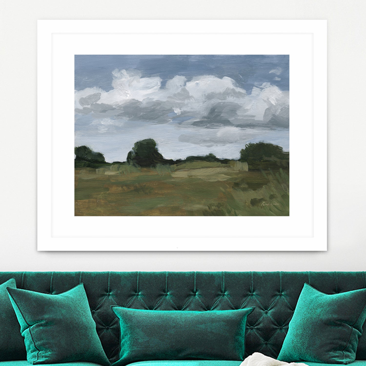 Light April Sky by Pamela Munger on GIANT ART - green landscape mountain