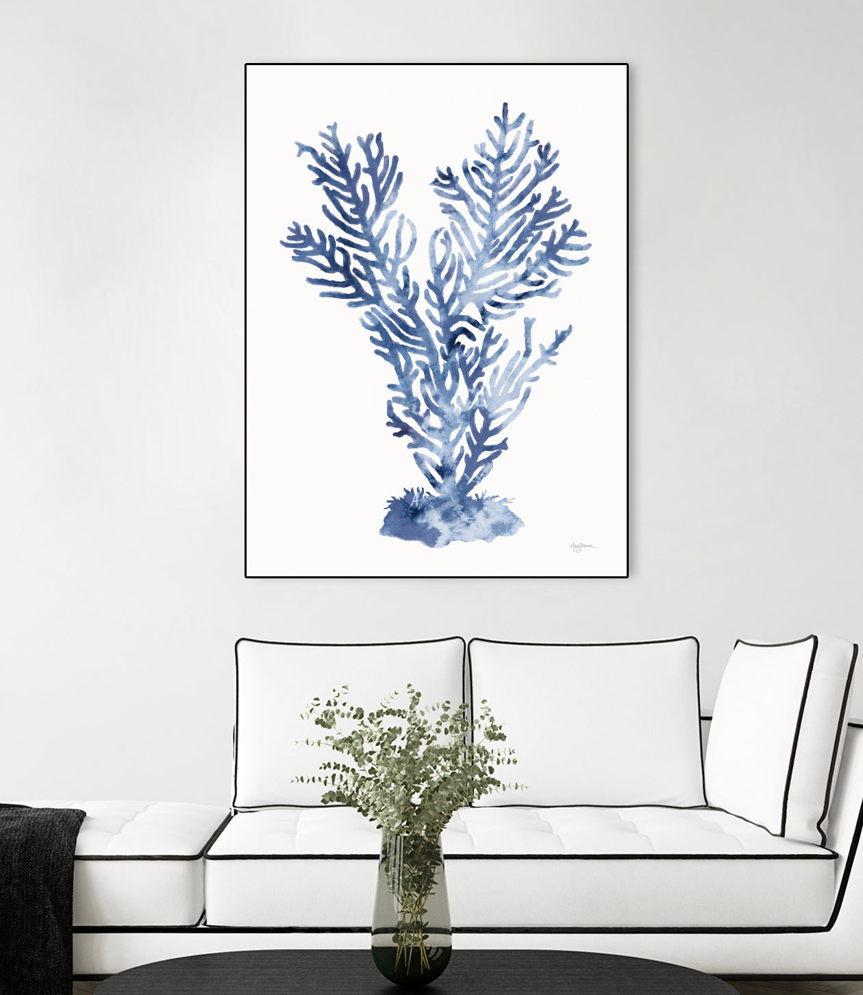 Shibori Coral I by Mary Urban on GIANT ART - blue
