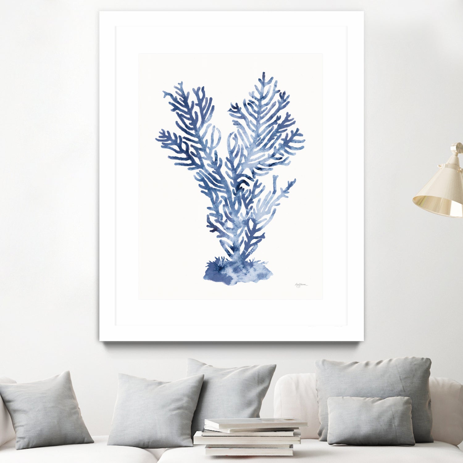 Shibori Coral I by Mary Urban on GIANT ART - blue