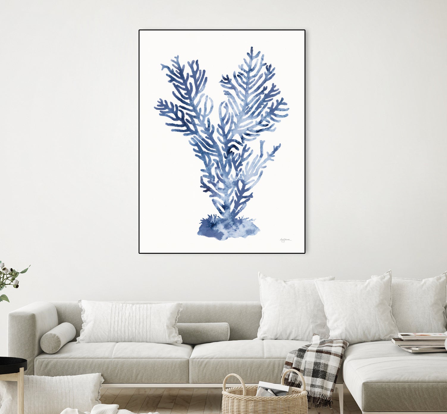 Shibori Coral I by Mary Urban on GIANT ART - blue