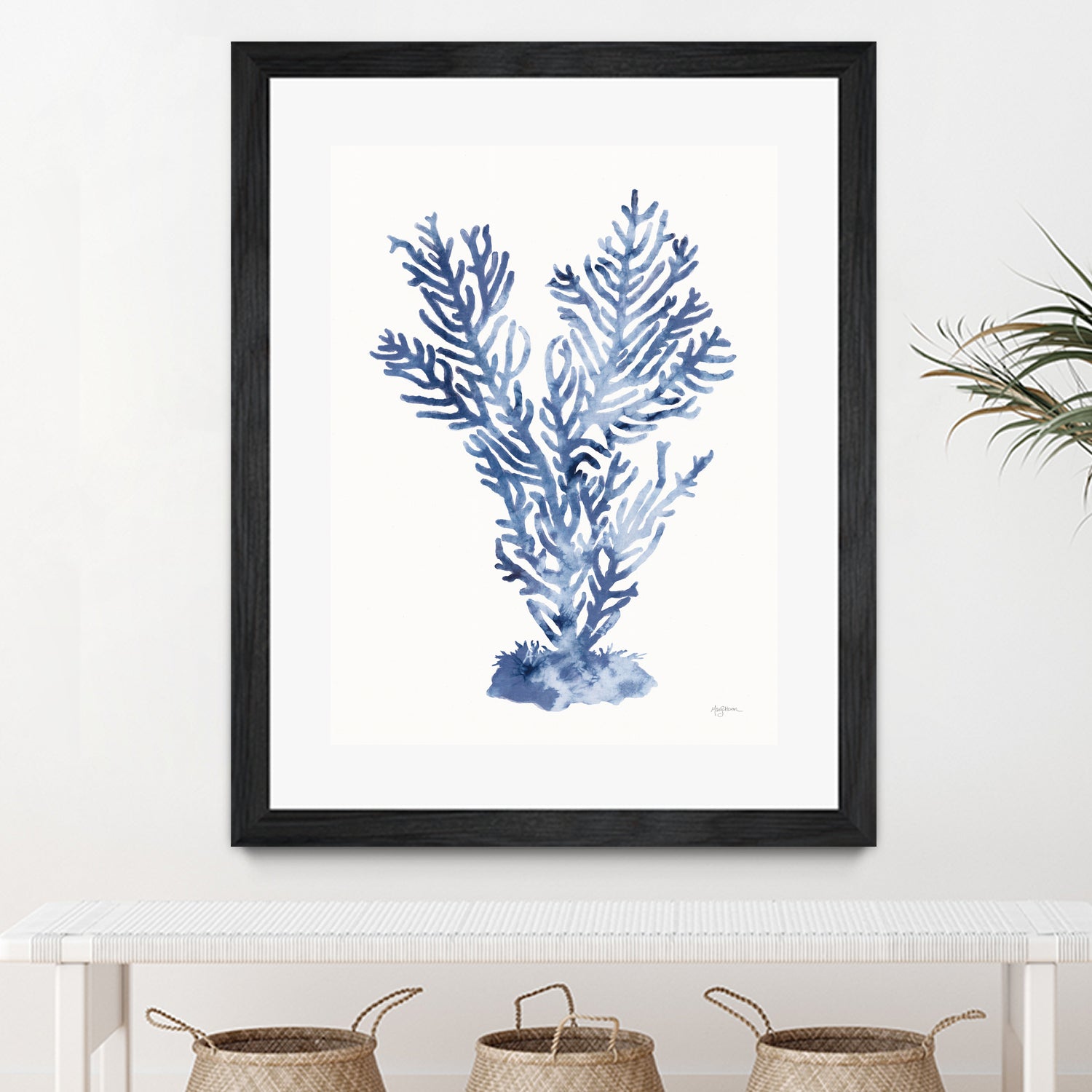 Shibori Coral I by Mary Urban on GIANT ART - blue