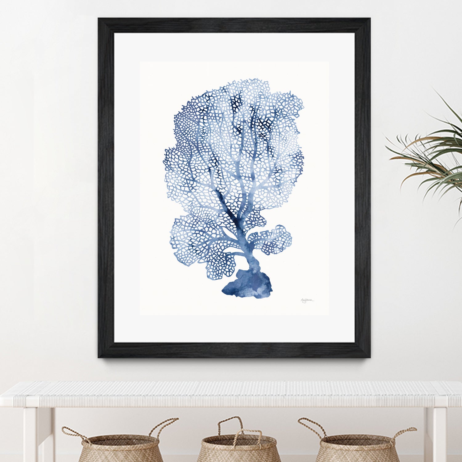 Shibori Coral II by Mary Urban on GIANT ART - blue