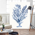 Shibori Coral IV by Mary Urban on GIANT ART - blue