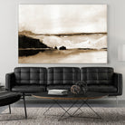 Vintage Landscape Mountainside by Yvette St. Amant on GIANT ART - black