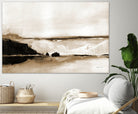 Vintage Landscape Mountainside by Yvette St. Amant on GIANT ART - black