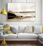 Vintage Landscape Mountainside by Yvette St. Amant on GIANT ART - black