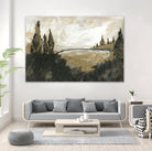 Vintage Rolling Hills by Yvette St. Amant on GIANT ART - black