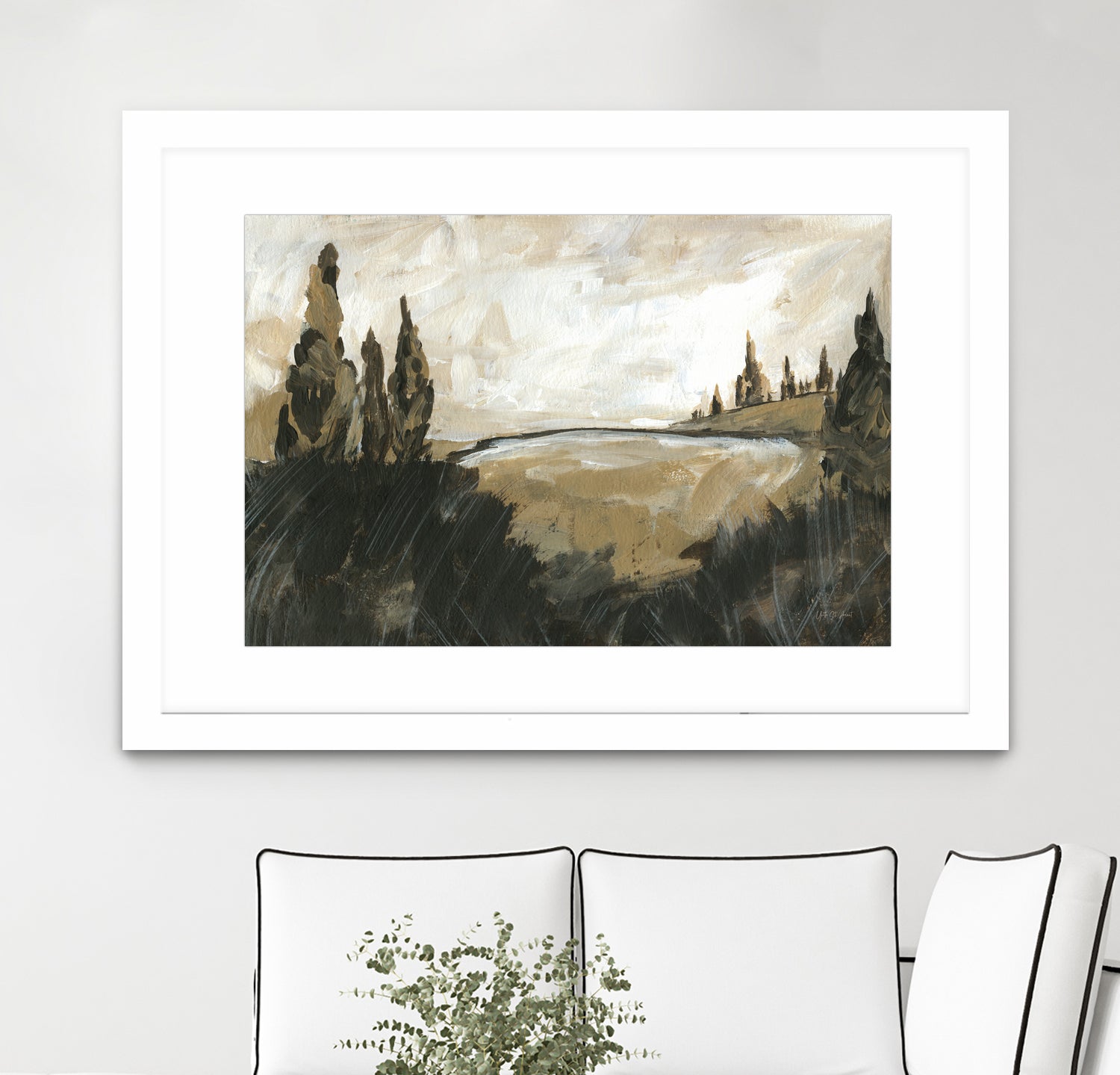 Vintage Rolling Hills by Yvette St. Amant on GIANT ART - black