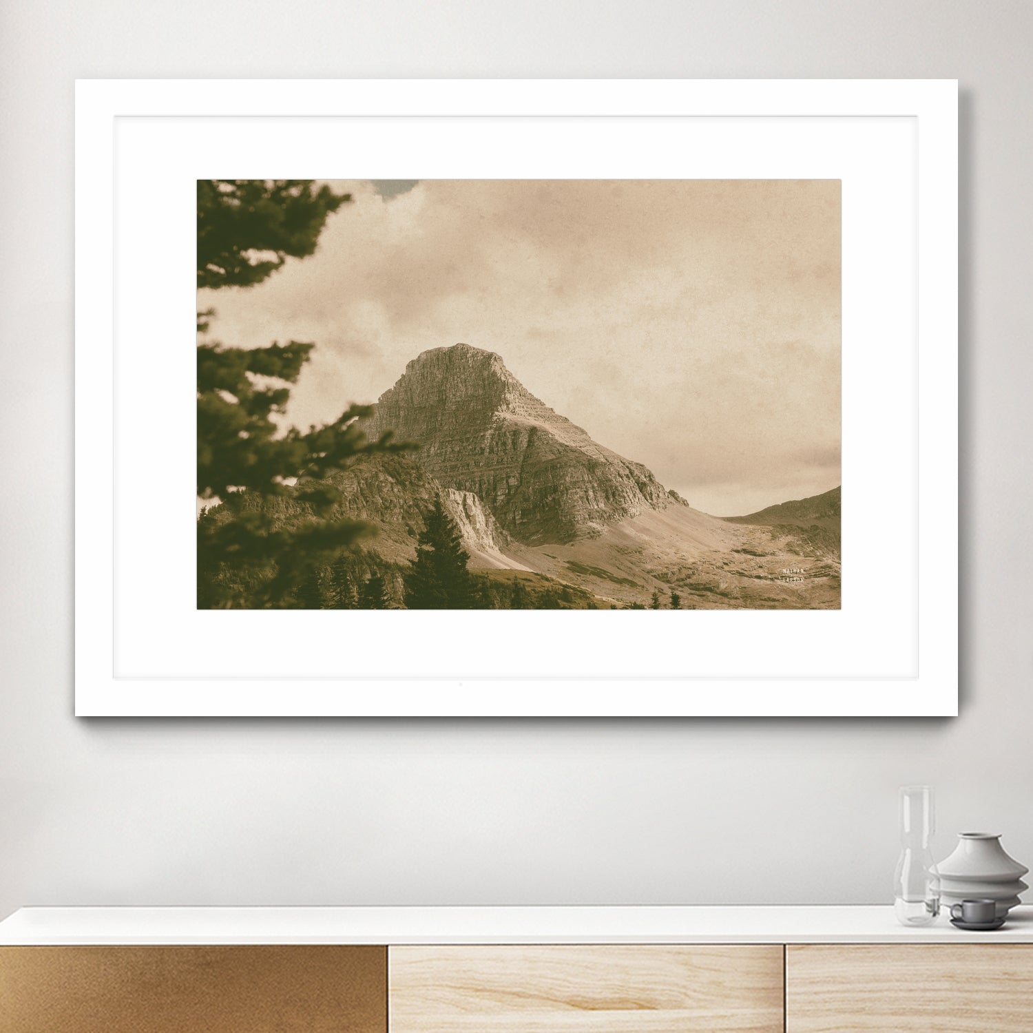 Mountainous I by Nathan Larson on GIANT ART - brown