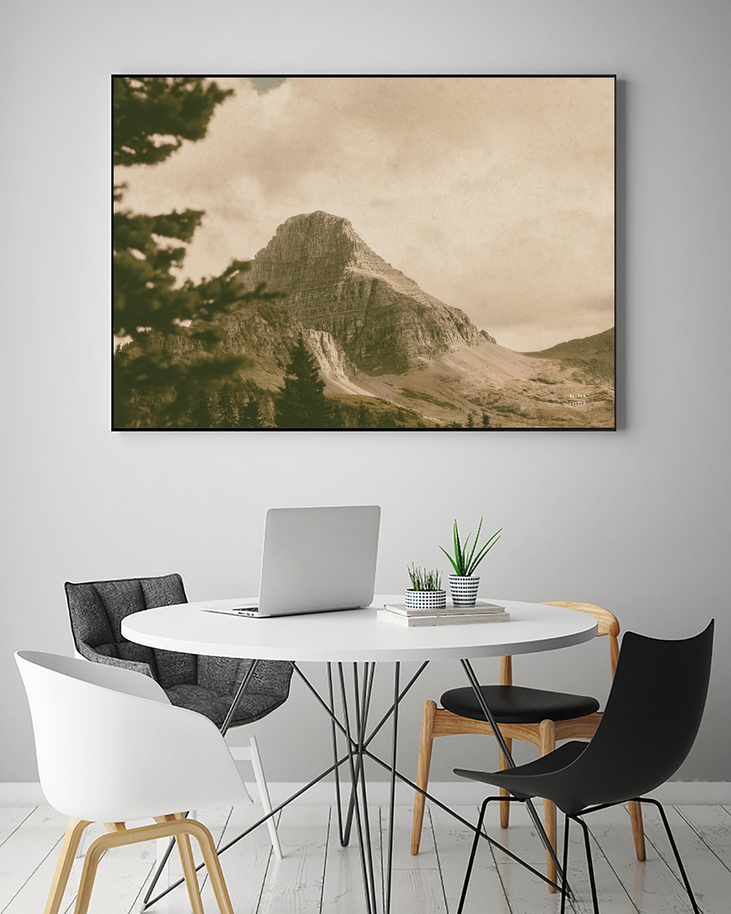 Mountainous I by Nathan Larson on GIANT ART - brown
