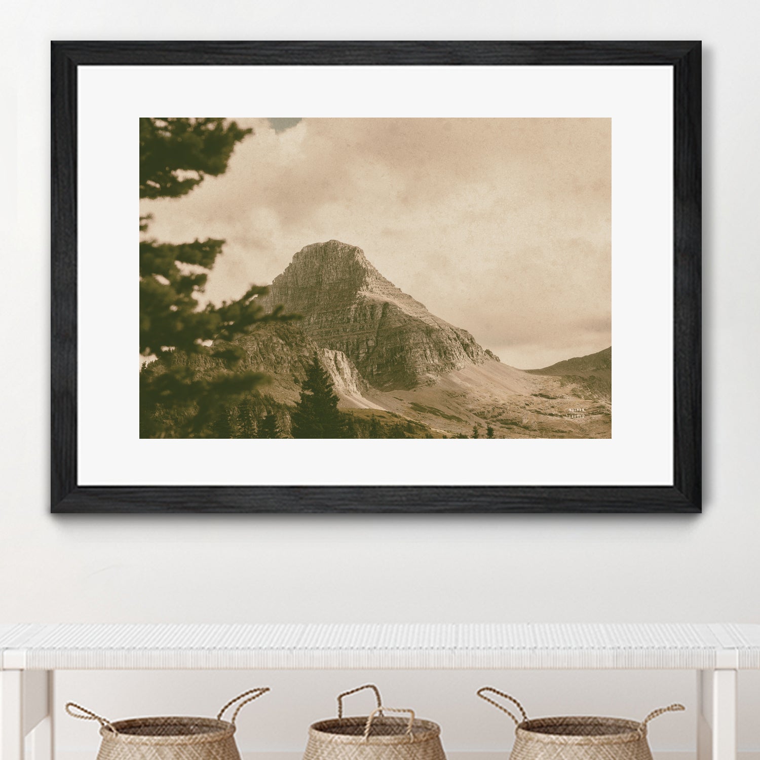 Mountainous I by Nathan Larson on GIANT ART - brown