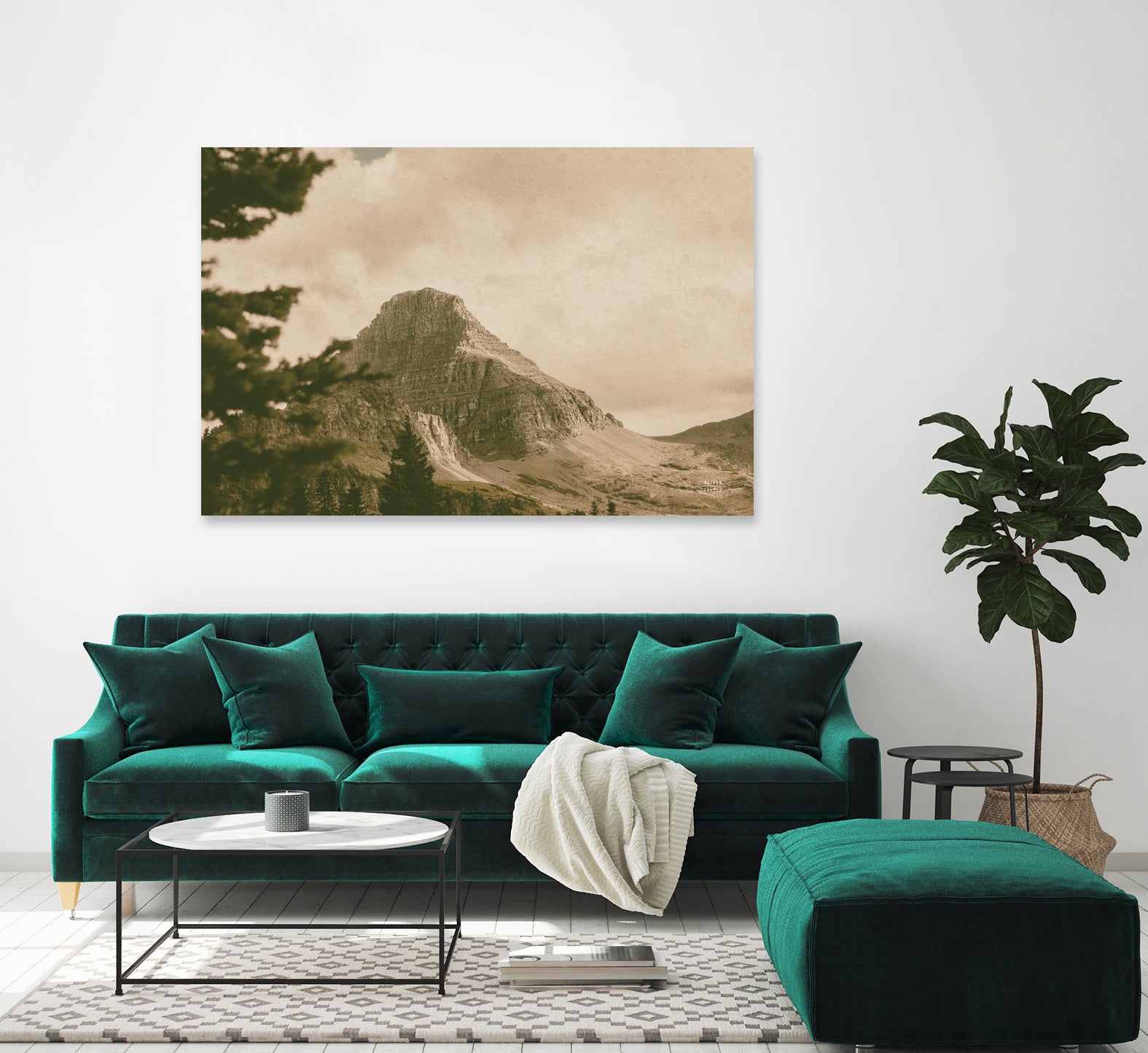 Mountainous I by Nathan Larson on GIANT ART - brown