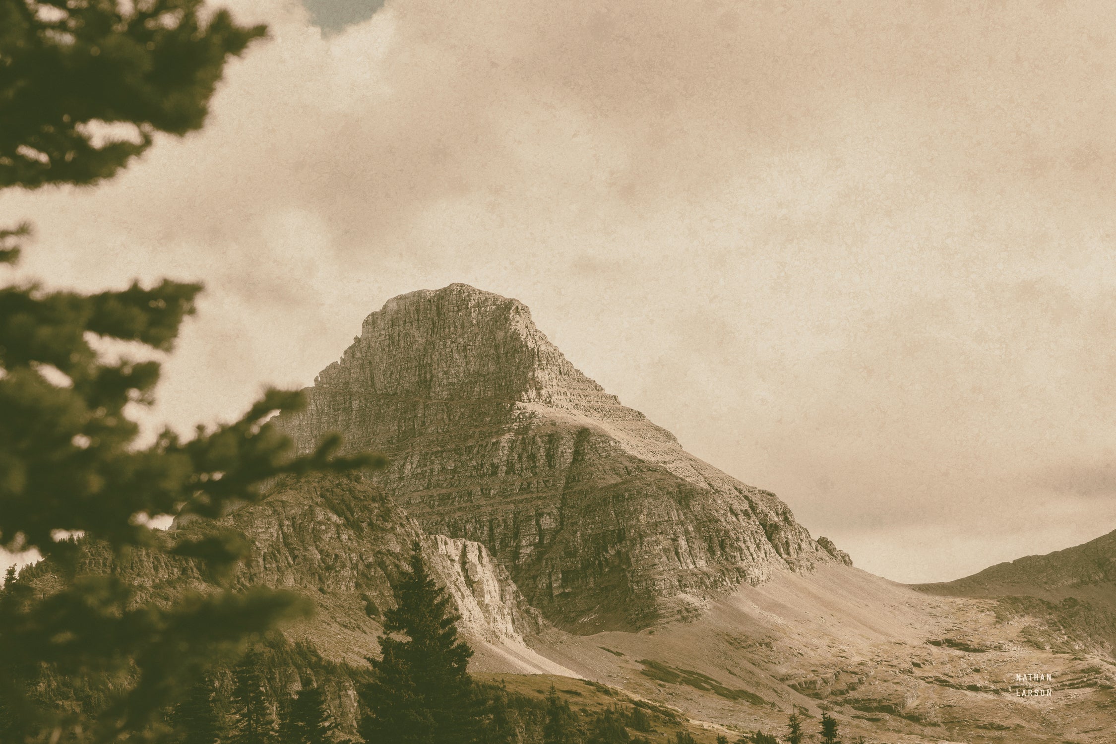 Mountainous I by Nathan Larson on GIANT ART - brown