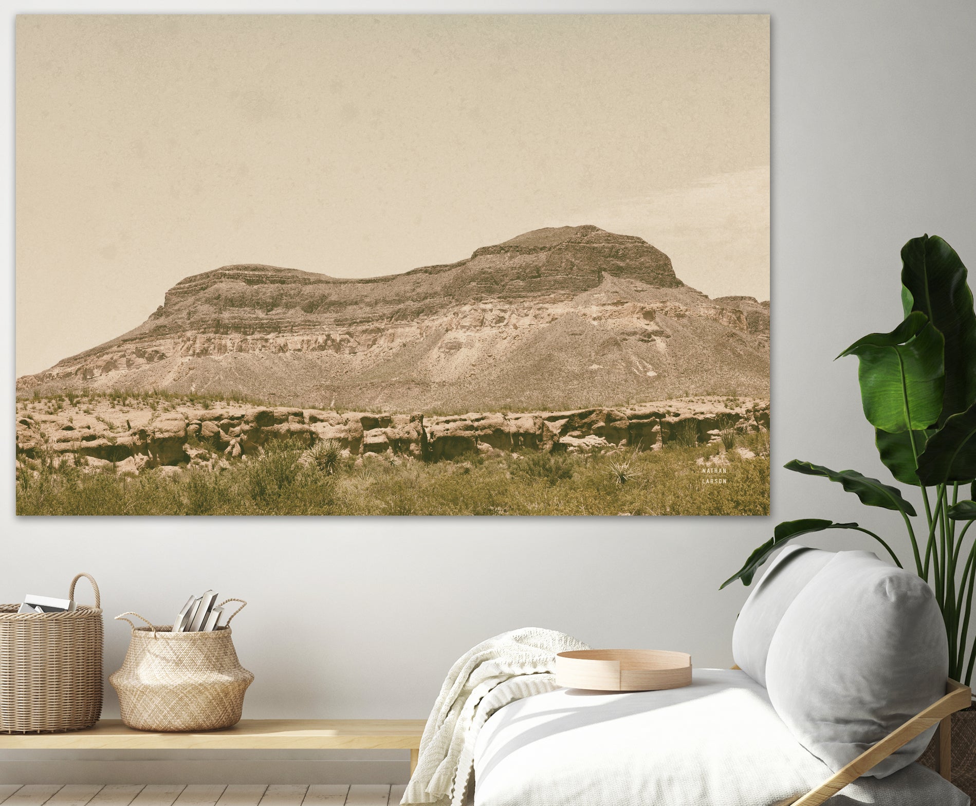 Mountainous III by Nathan Larson on GIANT ART - brown
