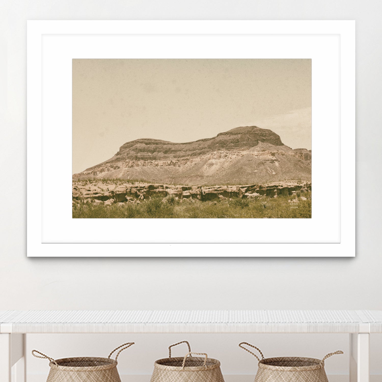 Mountainous III by Nathan Larson on GIANT ART - brown