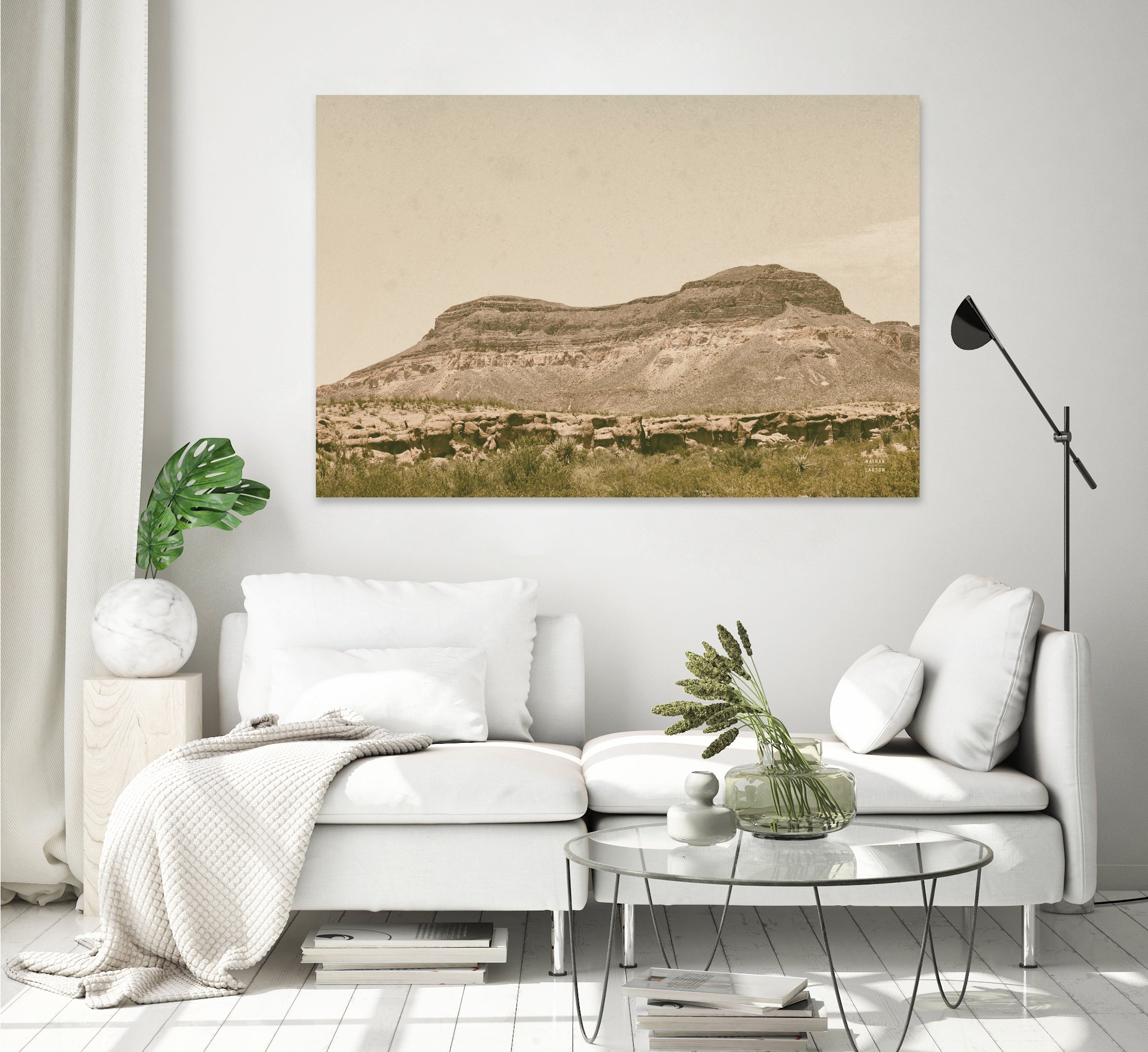 Mountainous III by Nathan Larson on GIANT ART - brown