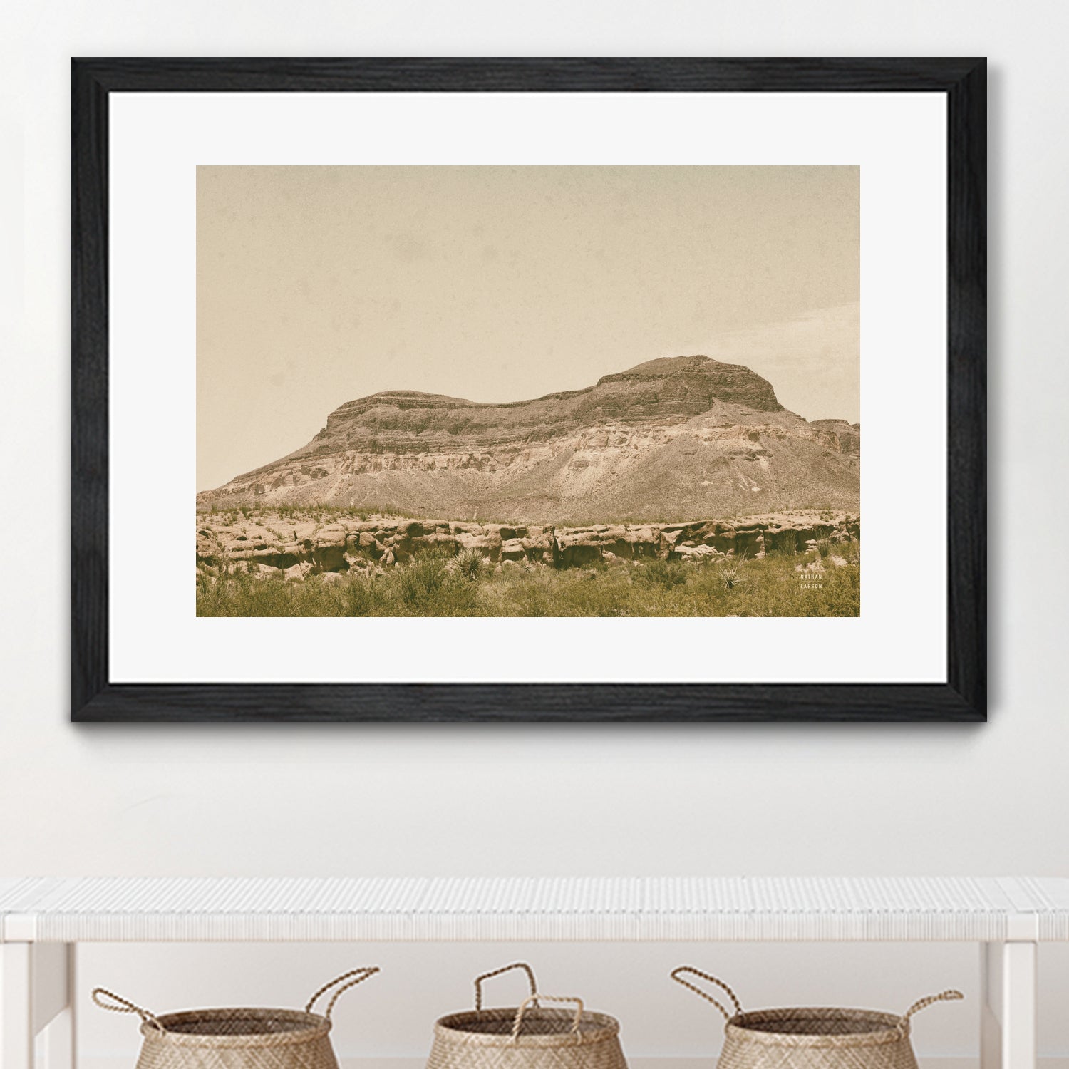 Mountainous III by Nathan Larson on GIANT ART - brown