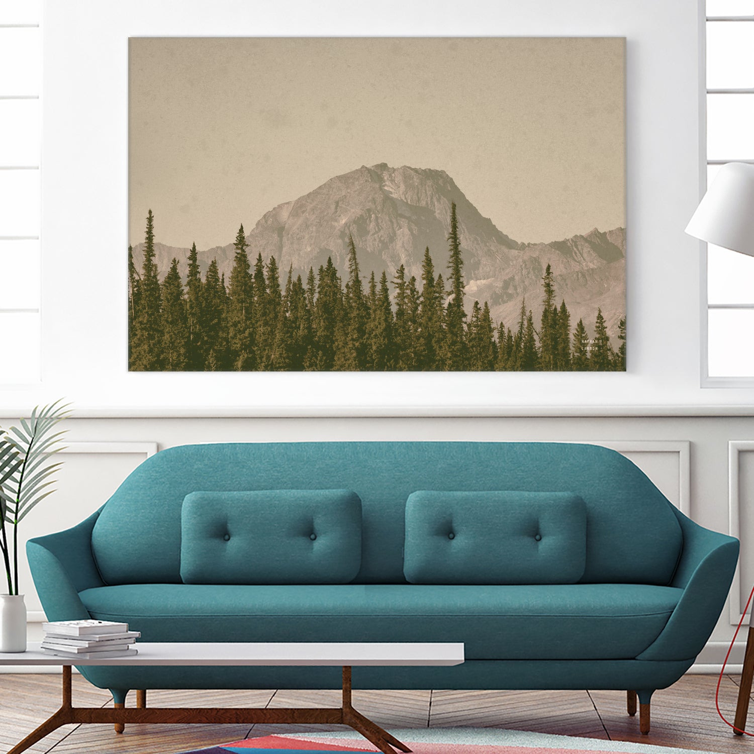 Mountainous IV by Nathan Larson on GIANT ART - brown