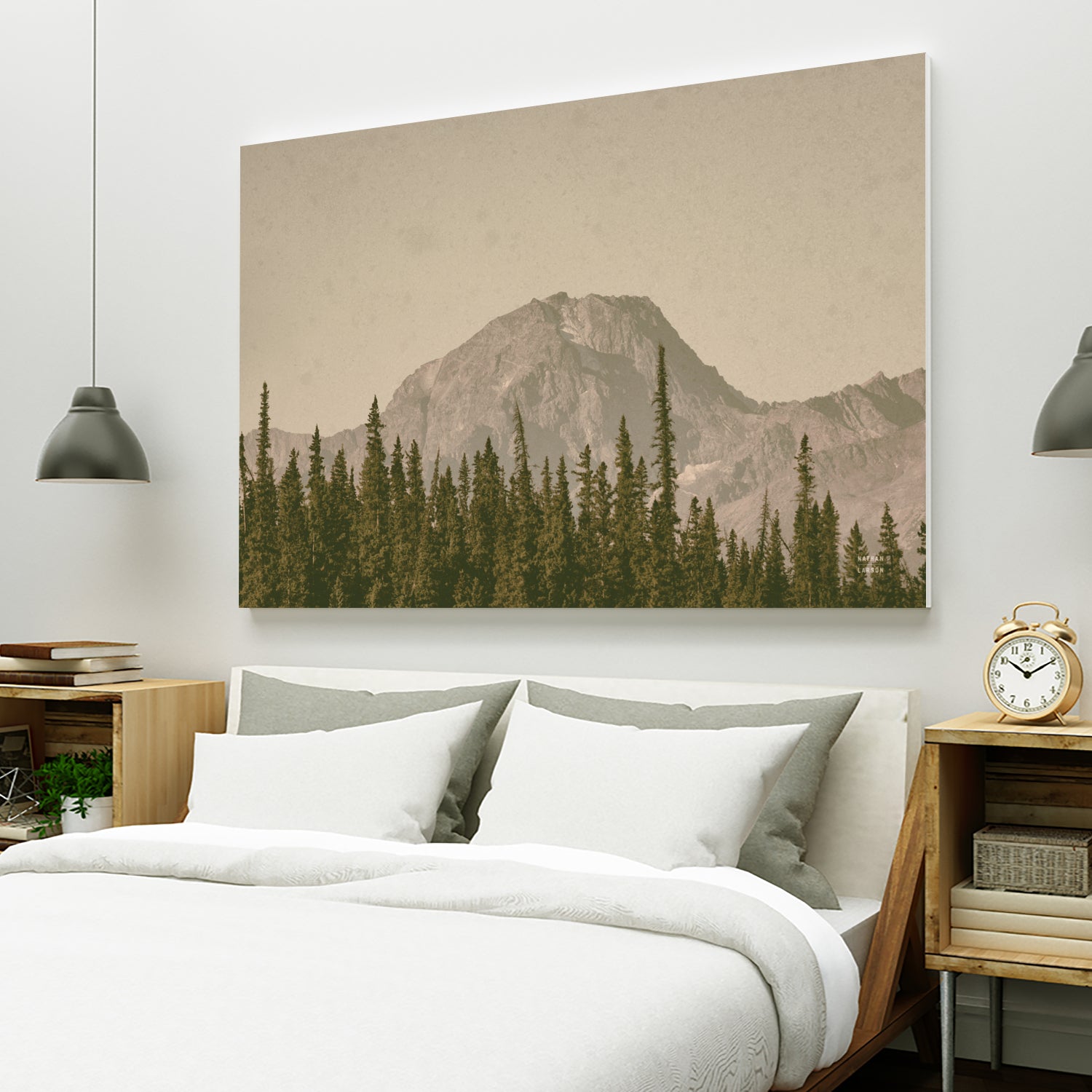 Mountainous IV by Nathan Larson on GIANT ART - brown