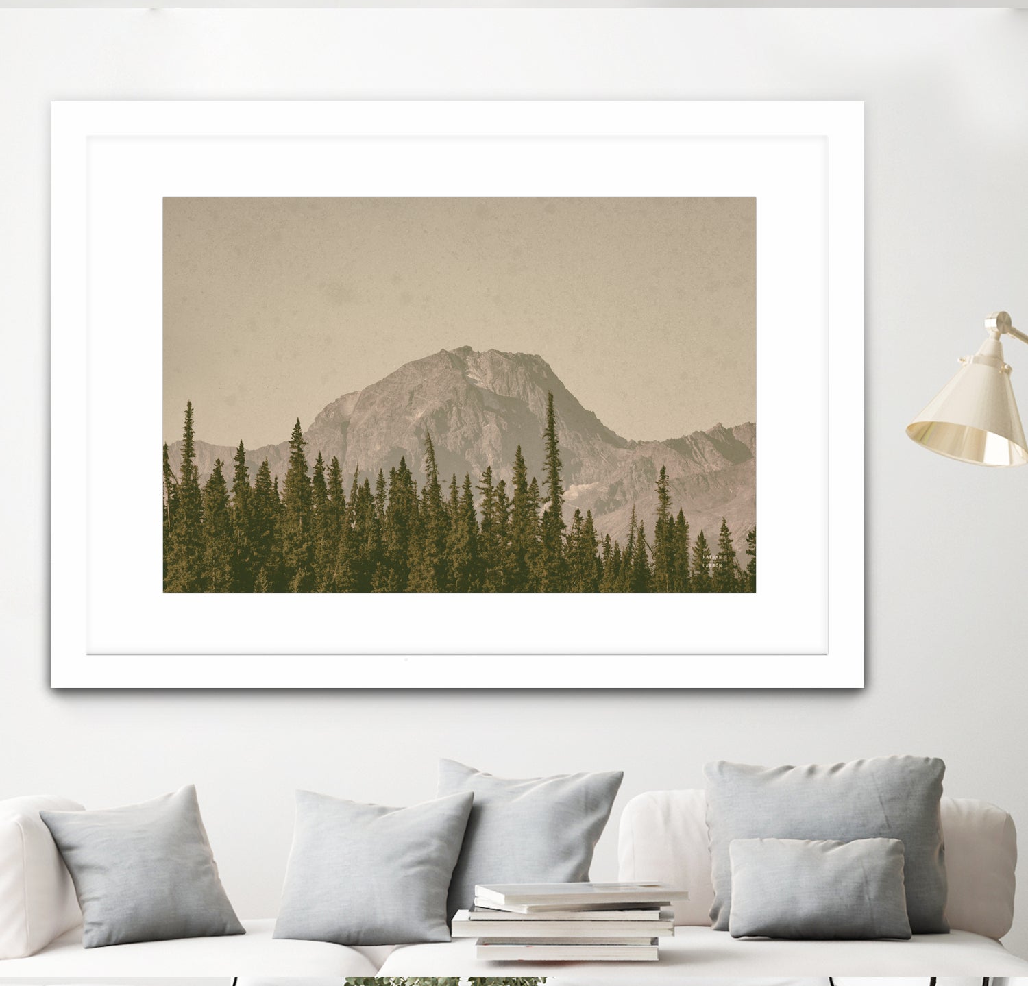 Mountainous IV by Nathan Larson on GIANT ART - brown