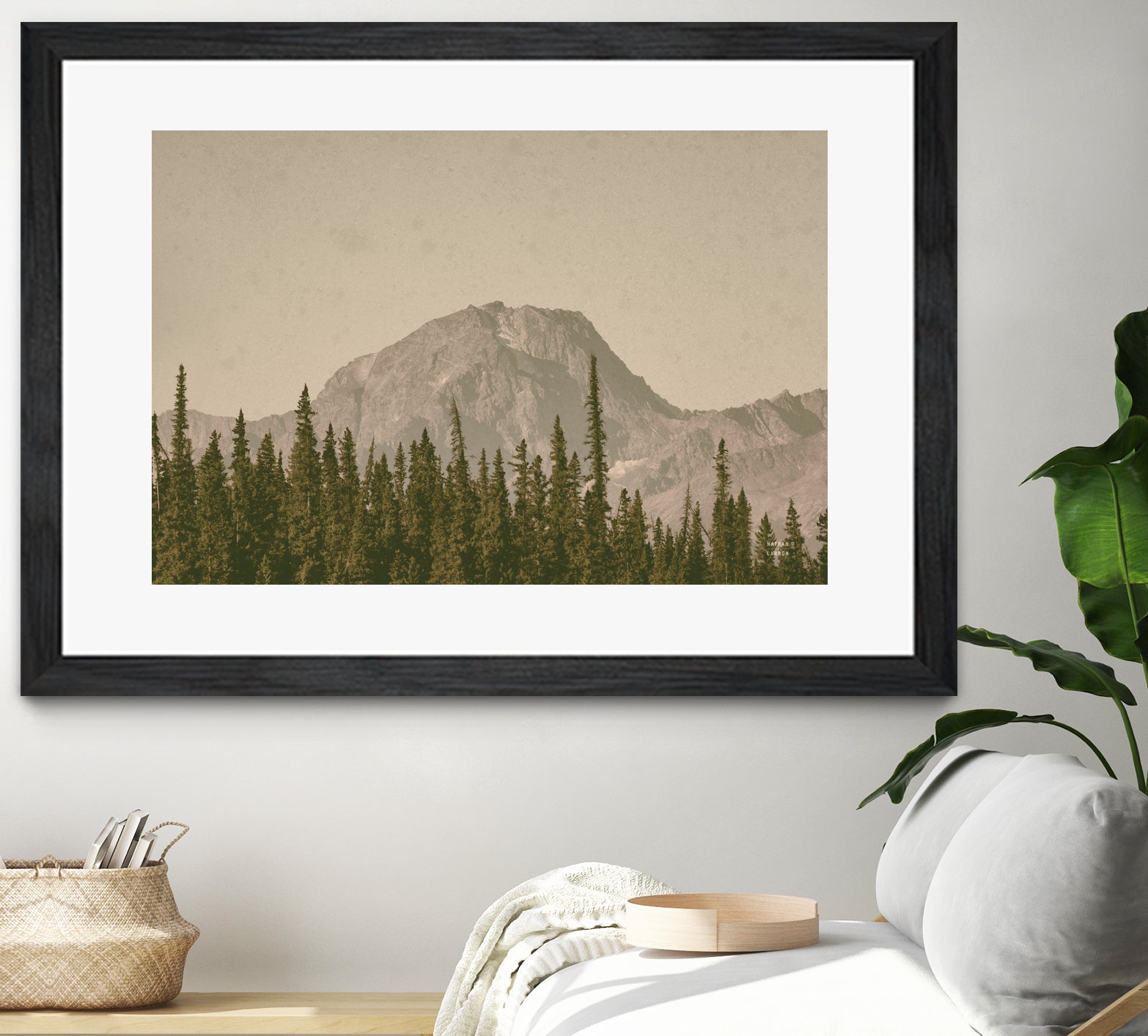 Mountainous IV by Nathan Larson on GIANT ART - brown