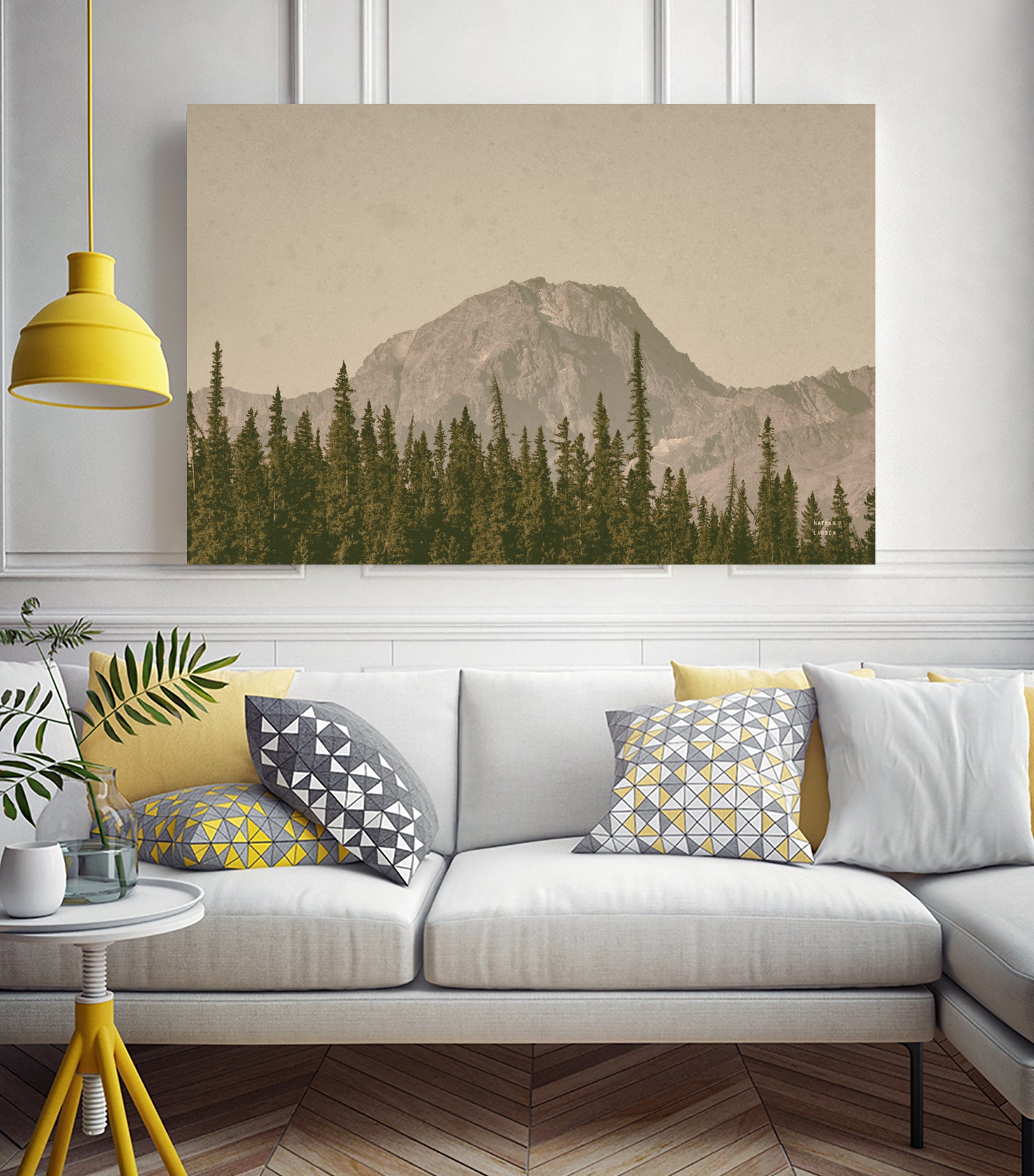 Mountainous IV by Nathan Larson on GIANT ART - brown