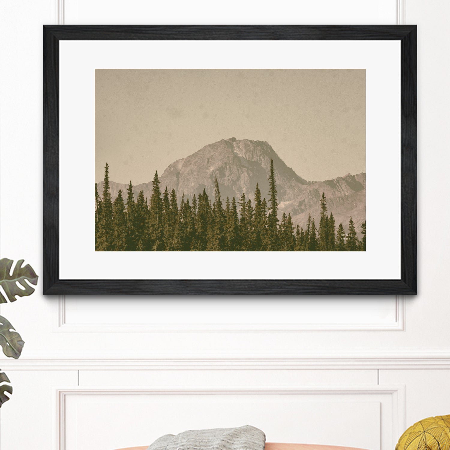 Mountainous IV by Nathan Larson on GIANT ART - brown