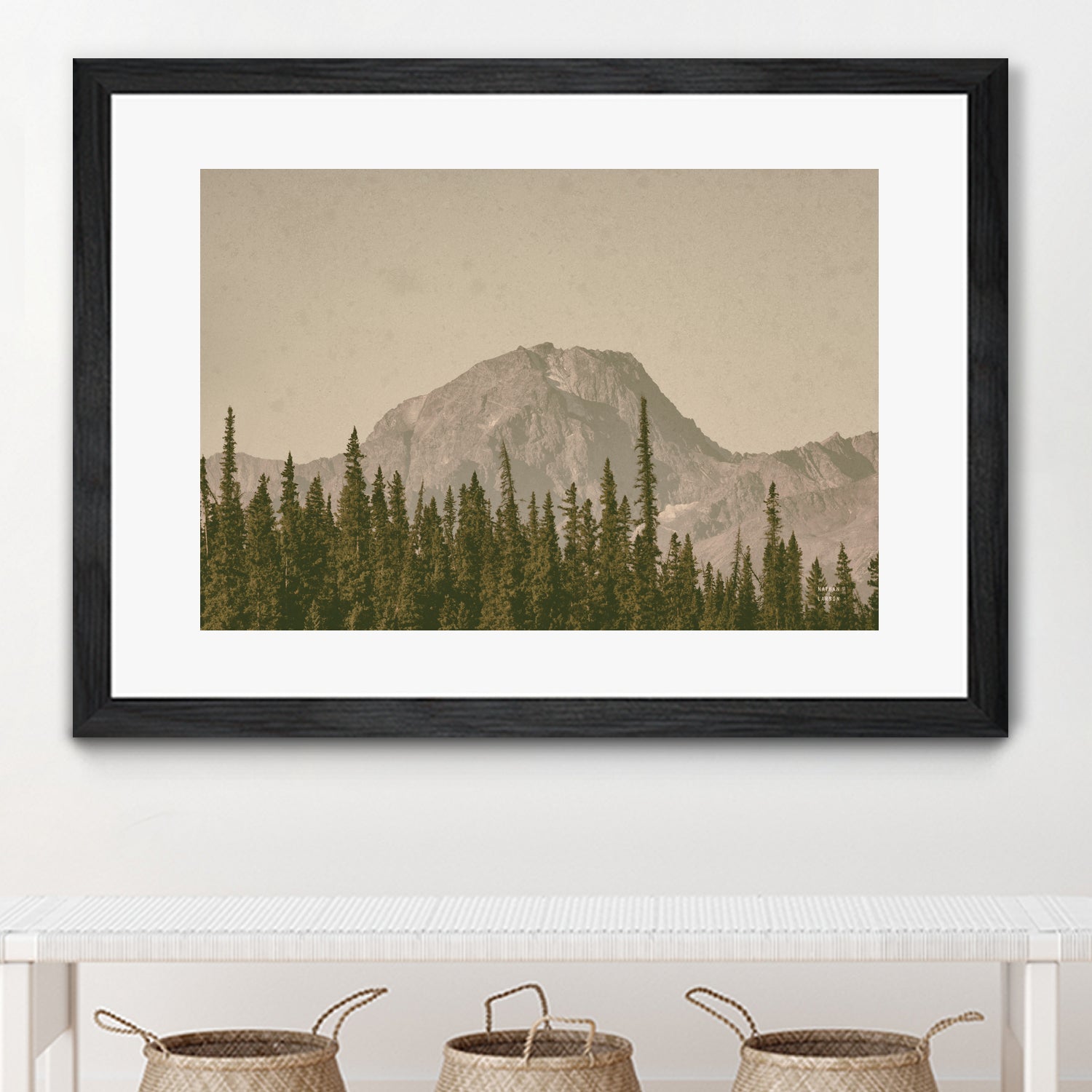 Mountainous IV by Nathan Larson on GIANT ART - brown