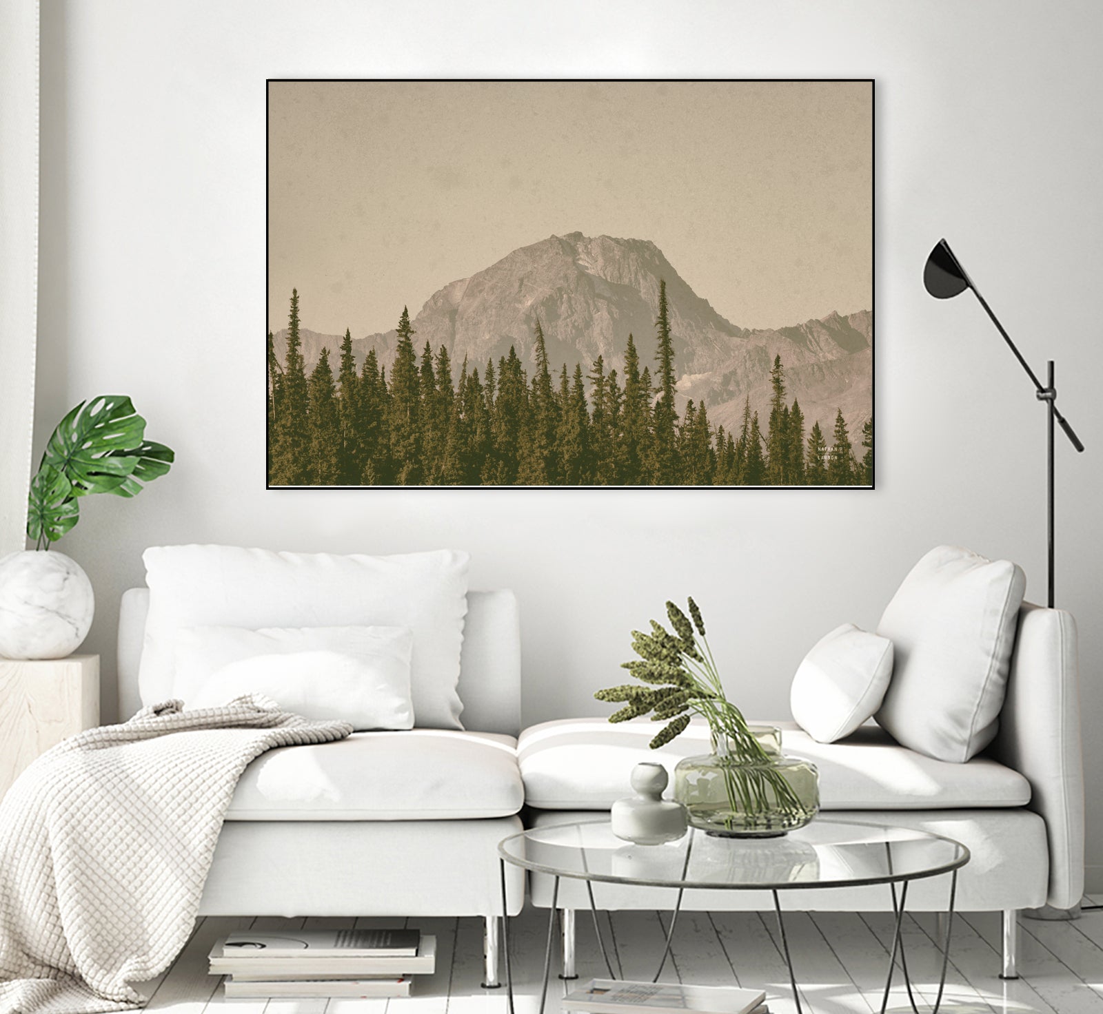 Mountainous IV by Nathan Larson on GIANT ART - brown