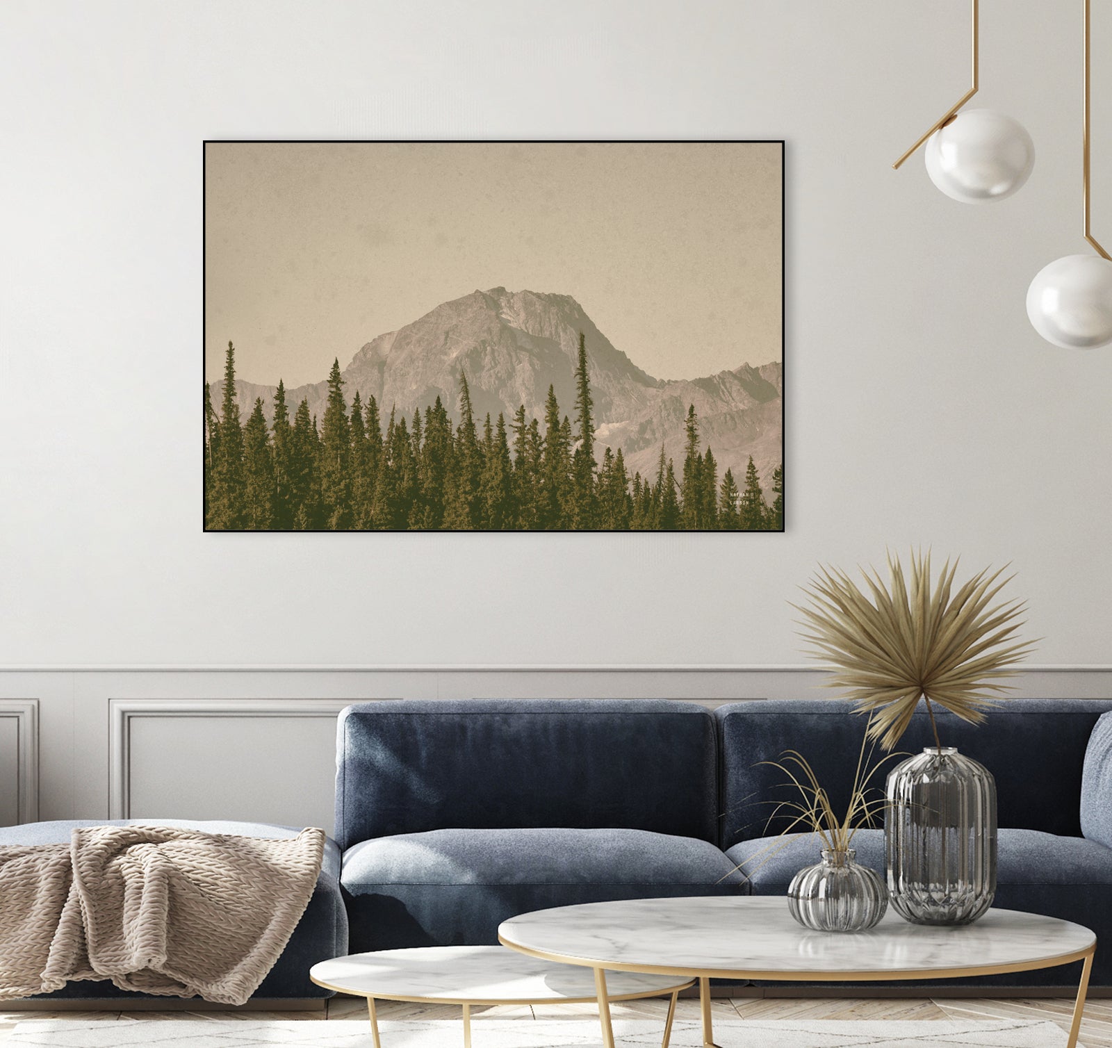 Mountainous IV by Nathan Larson on GIANT ART - brown