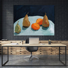 Pear and Orange by Pamela Munger on GIANT ART - blue