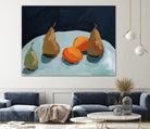 Pear and Orange by Pamela Munger on GIANT ART - blue