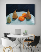 Pear and Orange by Pamela Munger on GIANT ART - blue