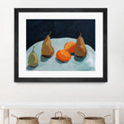 Pear and Orange by Pamela Munger on GIANT ART - blue