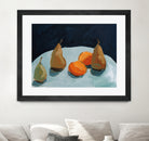 Pear and Orange by Pamela Munger on GIANT ART - blue