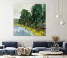 Willows by the Pond II by Silvia Vassileva on GIANT ART - blue
