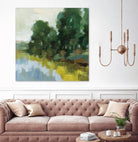 Willows by the Pond II by Silvia Vassileva on GIANT ART - blue