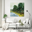 Willows by the Pond II by Silvia Vassileva on GIANT ART - blue