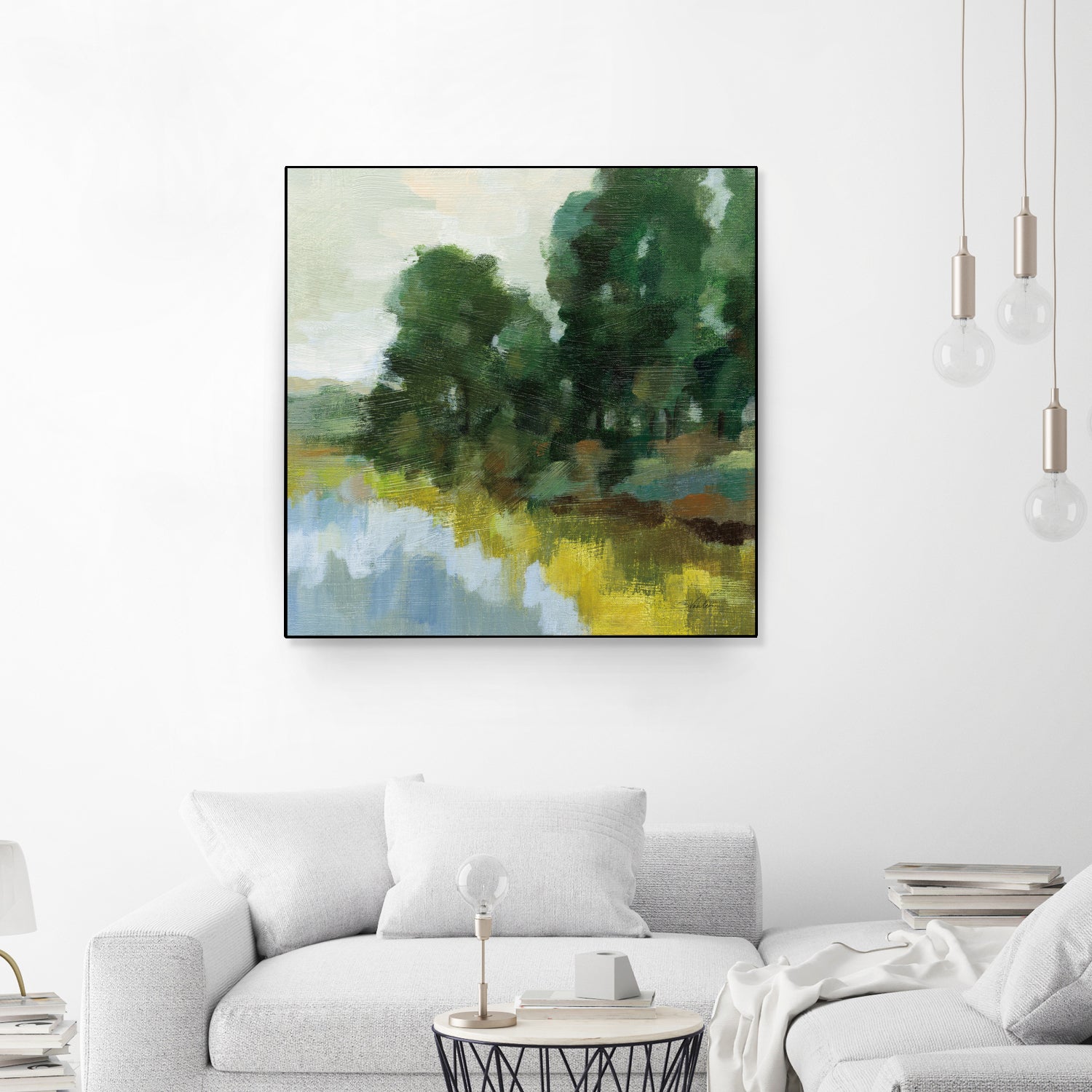 Willows by the Pond II by Silvia Vassileva on GIANT ART - blue