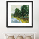 Willows by the Pond II by Silvia Vassileva on GIANT ART - blue