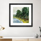 Willows by the Pond II by Silvia Vassileva on GIANT ART - blue