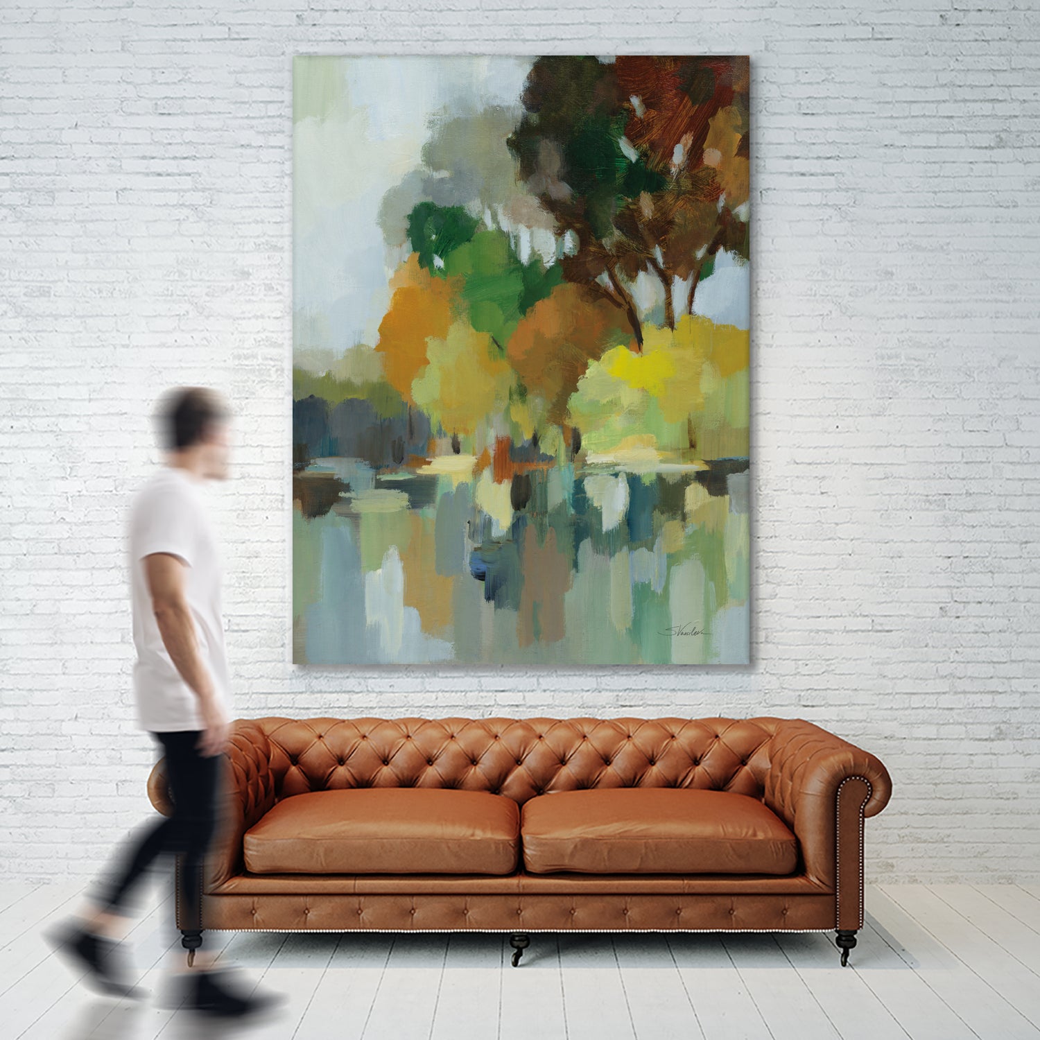 Lake in the Park I by Silvia Vassileva on GIANT ART - blue