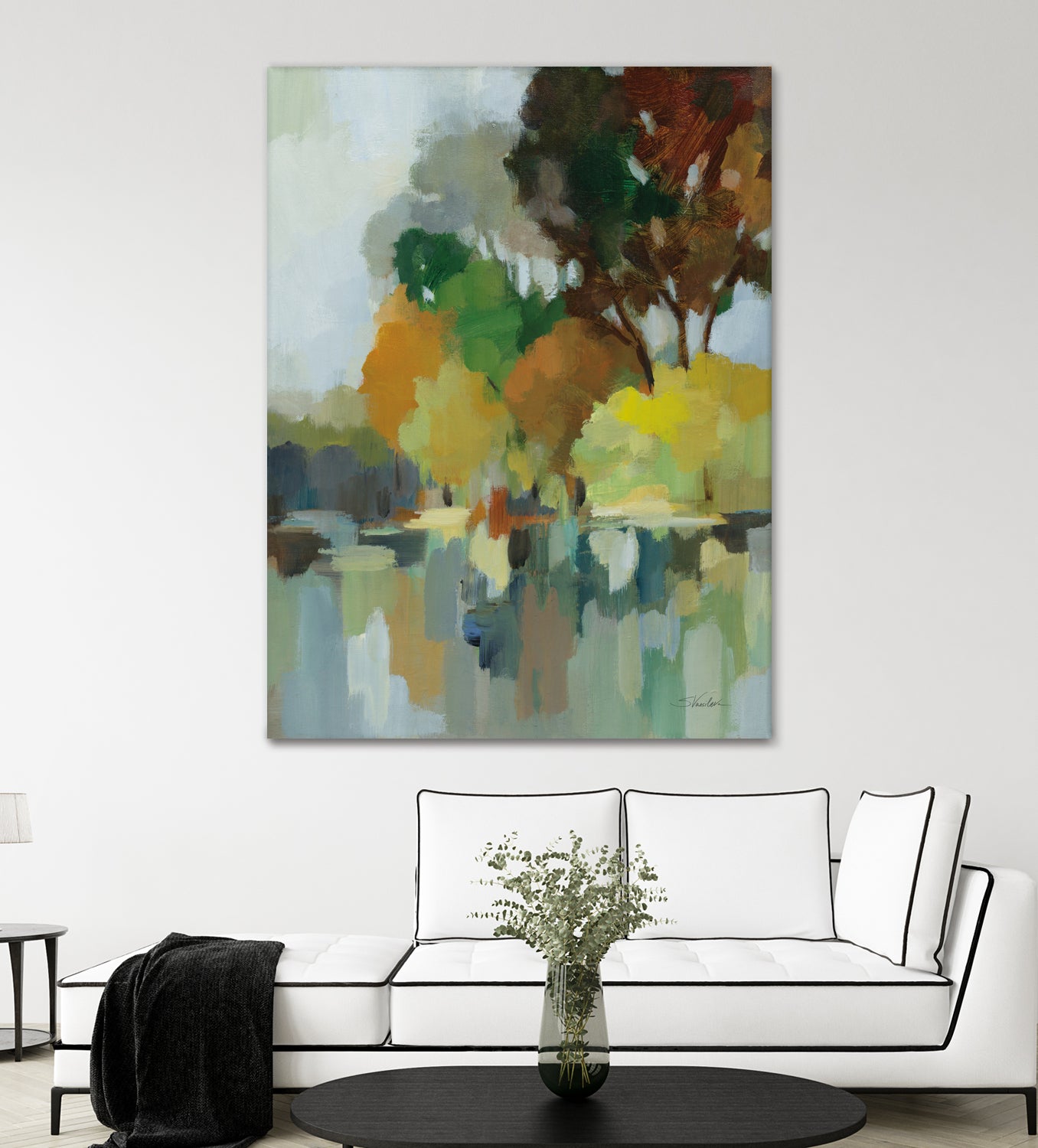 Lake in the Park I by Silvia Vassileva on GIANT ART - blue