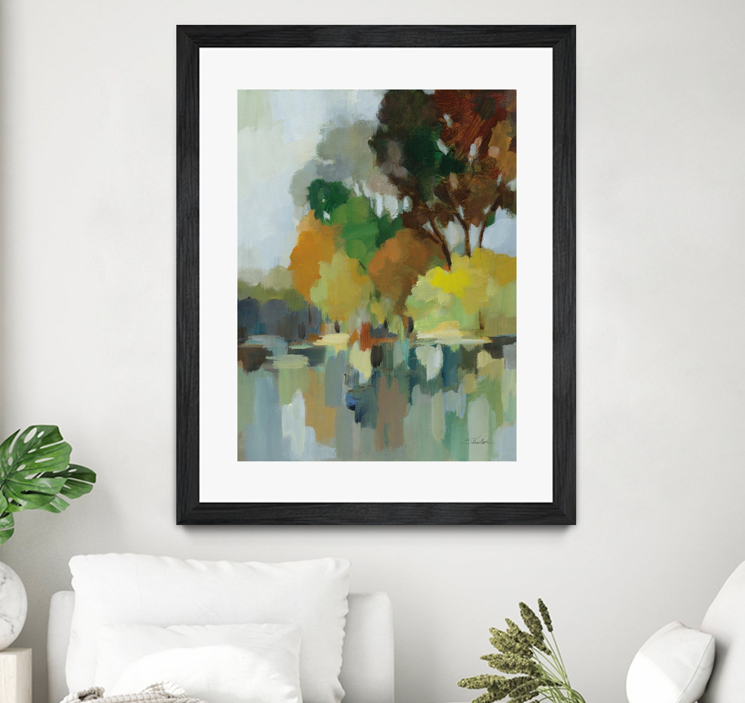 Lake in the Park I by Silvia Vassileva on GIANT ART - blue