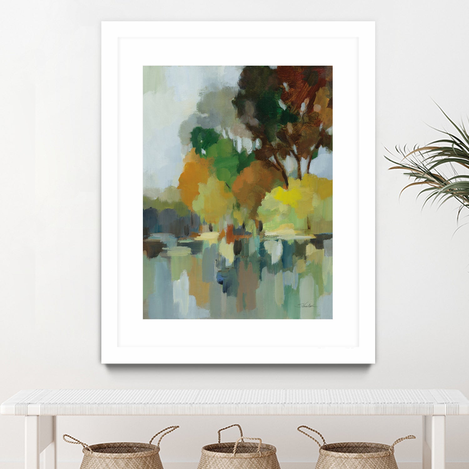 Lake in the Park I by Silvia Vassileva on GIANT ART - blue