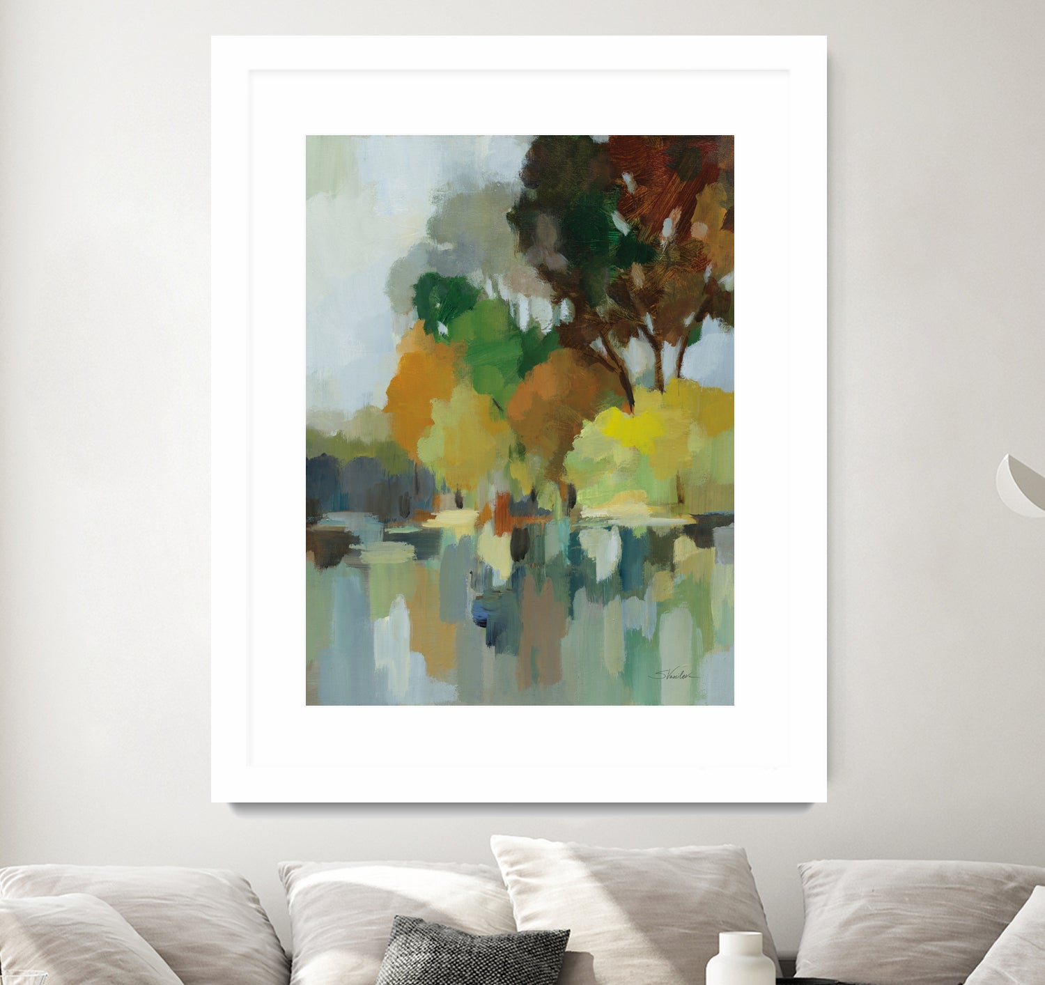 Lake in the Park I by Silvia Vassileva on GIANT ART - blue