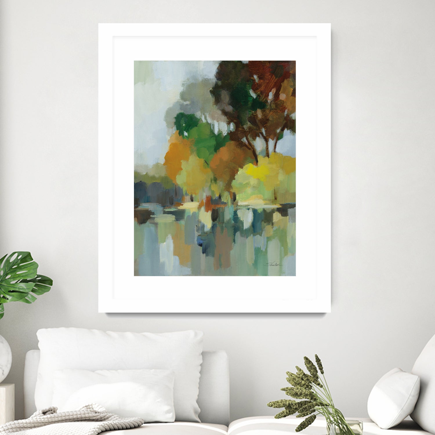 Lake in the Park I by Silvia Vassileva on GIANT ART - blue