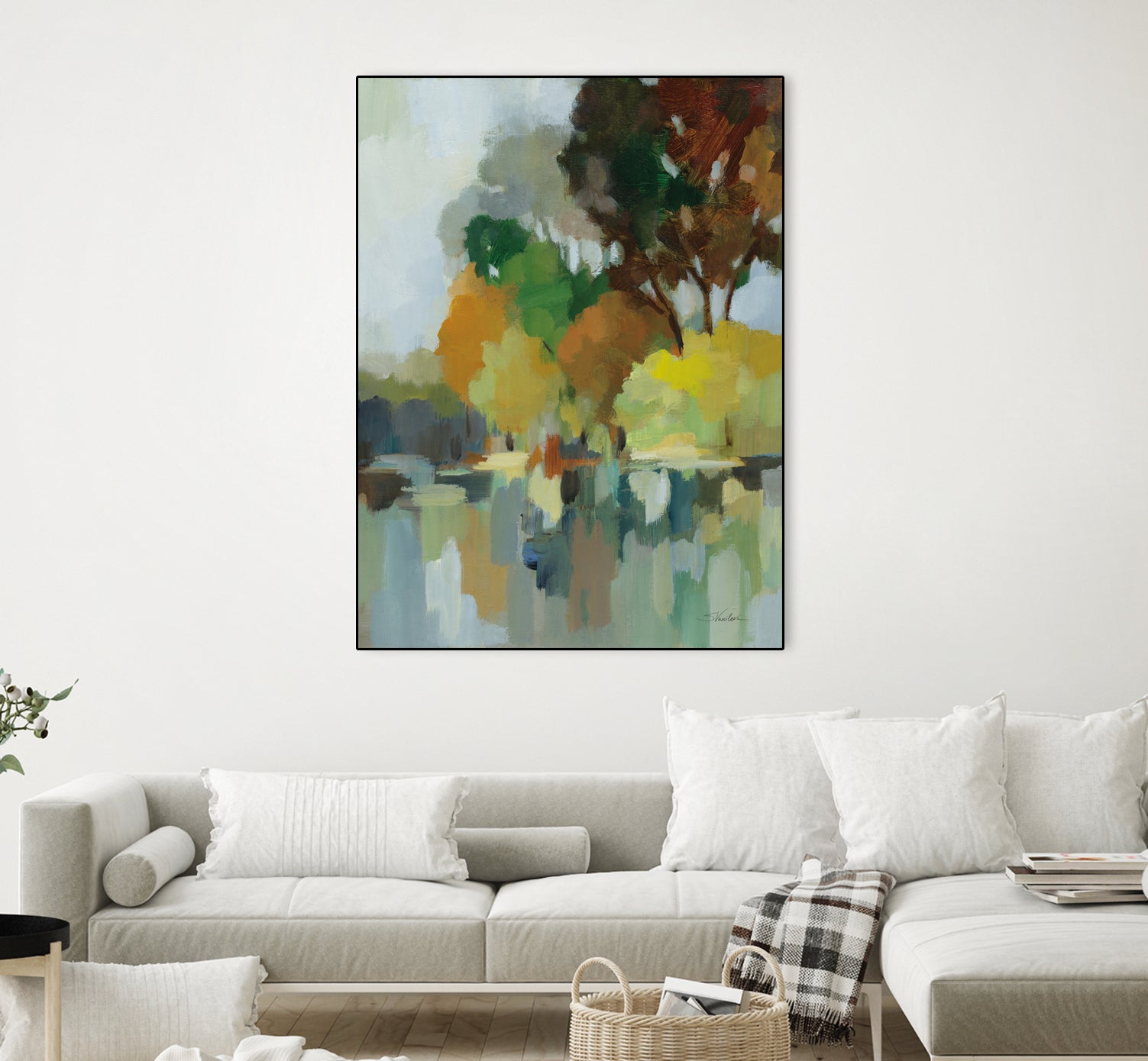 Lake in the Park I by Silvia Vassileva on GIANT ART - blue