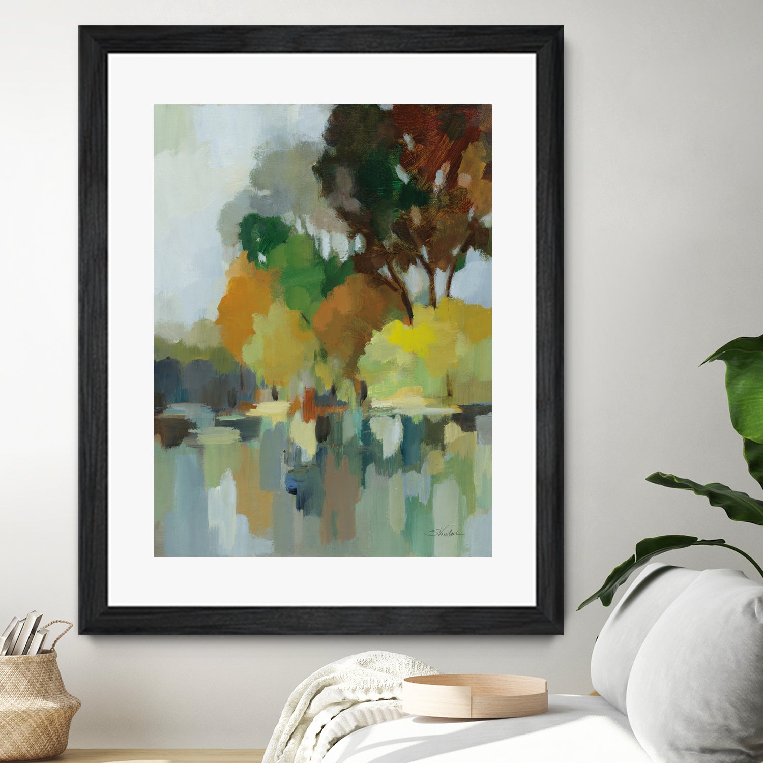 Lake in the Park I by Silvia Vassileva on GIANT ART - blue