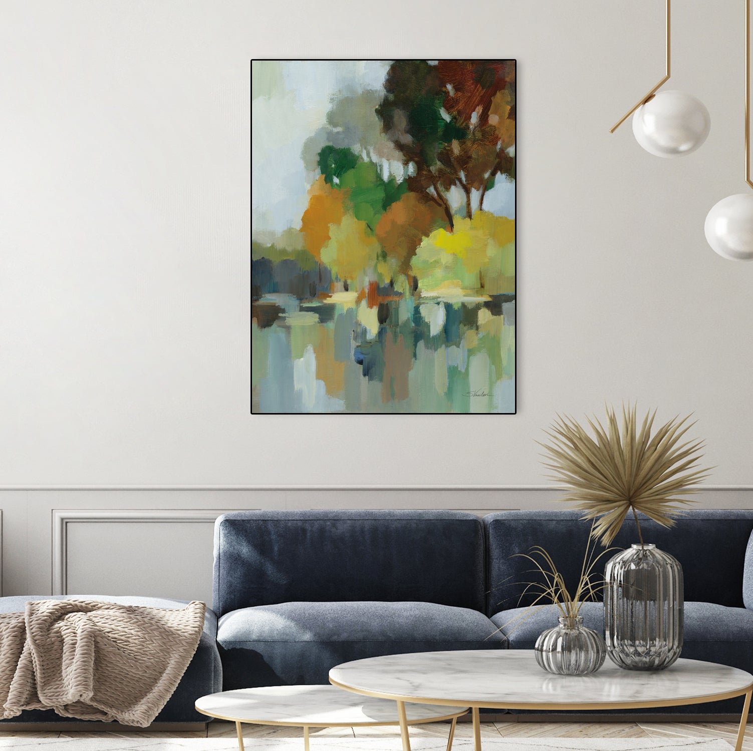 Lake in the Park I by Silvia Vassileva on GIANT ART - blue